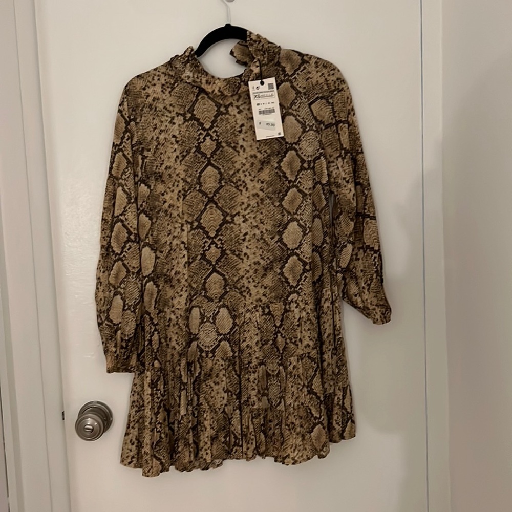 Zara snakeprint dress - never worn